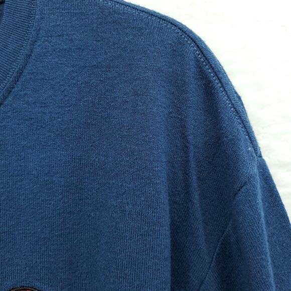 Spiritual Gangster Women's Navy Embroidered Rainbow Savasana Pullover Sweater M - Picture 3 of 11